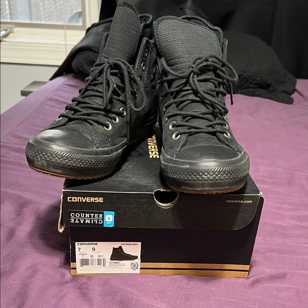Converse Black High-Top Canvas Sneakers - Picture 1 of 4